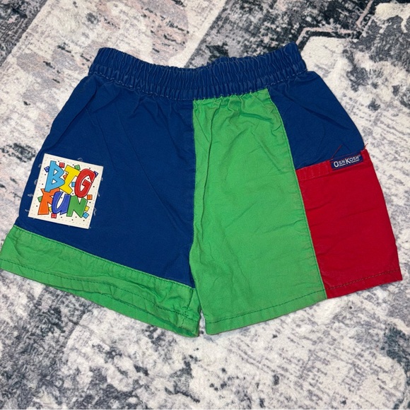OshKosh B'gosh Other - Vintage OshKosh B'gosh Kids Color Block Shorts - Blue, Green, Red Size 3T